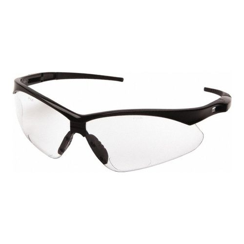 Main product image of PMXTREME Readers Safety Glasses, Black Frame, Clear Plus-2.0 Lens w/ Cord