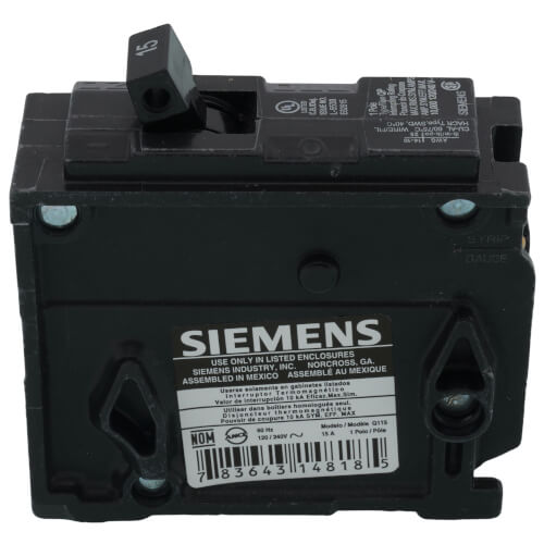 Main product image of QP 1 Pole Plug-In Residential Low Voltage Miniature Circuit Breaker (120V, 15A)