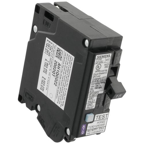 Main product image of 1-Pole Dual Function (AFCI/GFCI) Plug-In Circuit Breaker (120V, 15A) UL Type QFGA2