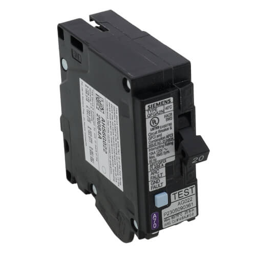 Main product image of 1-Pole Dual Function (AFCI/GFCI) Plug-On Neutral Circuit Breaker (120V, 20A) UL Type QFGA2N