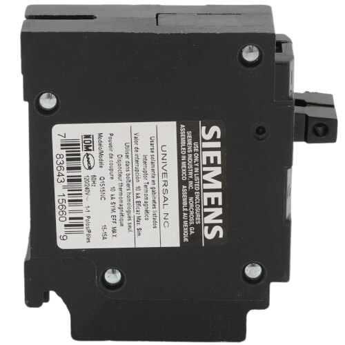 Main product image of QT 2 Single-Pole 10k AIC Interrupting Non-CTL Dual Circuit Breaker (120V, 15/15A)
