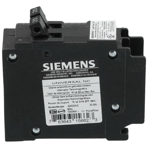 Main product image of 1-Pole Plug-In Tandem Dual Circuit Breaker (120V, 20A)