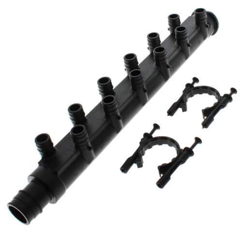 Main product image of 1" EP Branch Multi-Port Tee w/ 1/2" Outlets & Mounting Clips (12 Outlets)