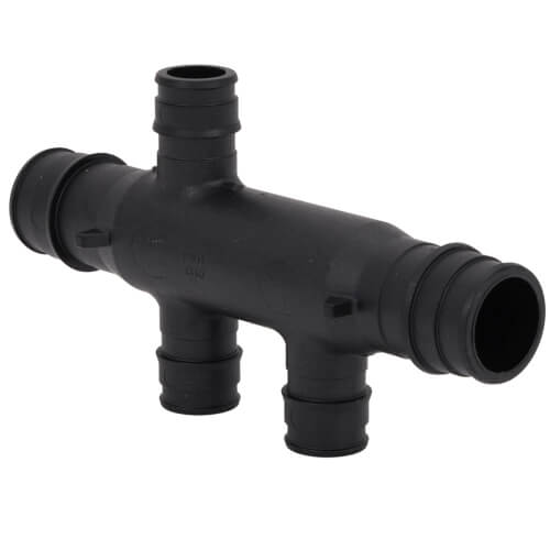 Main product image of EP Flow-Through Opposing Port Multi-Port Tee, 3 Outlets, 3/4"