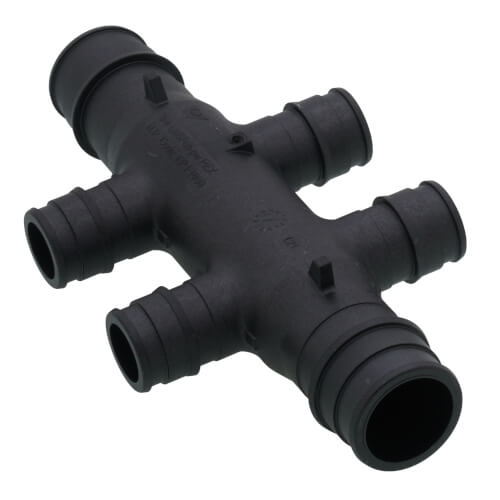 Main product image of EP Flow-Through Opposing Port Multi-Port Tee, 4 Outlets, 3/4"