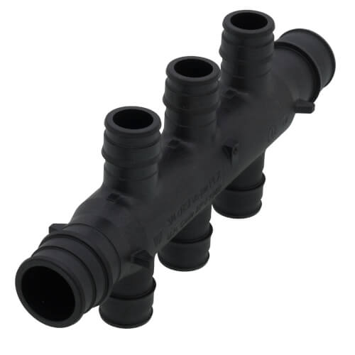 Main product image of EP Flow-Through Opposing Port Multi-Port Tee, 6 Outlets, 3/4"