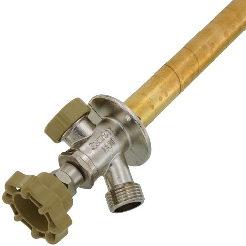 12", 1/2" MPT x 1/2" Sweat - Anti-Siphon Ball Valve Frost-Proof Sillcock w/ 1/4 Turn