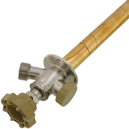 12", 1/2" MPT x 1/2" Sweat - Anti-Siphon Ball Valve Frost-Proof Sillcock w/ 1/4 Turn