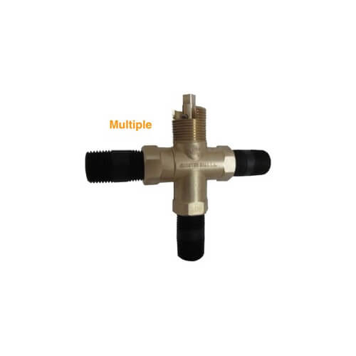 Universal Gas Log Lighter Valve w/ Key & Nut, Polished Brass Escutcheon
