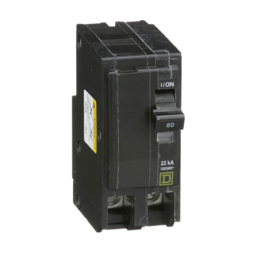 Main product image of QO 2 Pole Standard Miniature Circuit Breaker (120/240, 60A, 22kA)