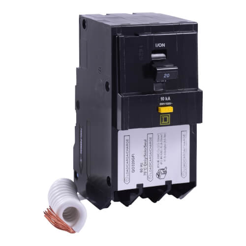 Main product image of QO 3 Pole Miniature Ground Fault Protecting Class A 6 mA Circuit Breaker (208Y/120V, 20A)