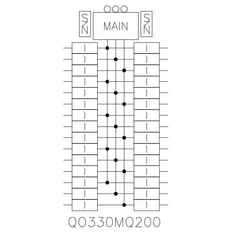 Main product image of QO 30 Space, 30 Circuit Indoor Load Center Main Breaker, 3 Phase, 240V (200A)