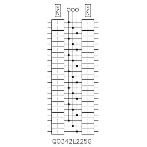 Main product image of QO 42 Space, 42 Circuit Indoor Load Center w/ Main Lugs w/ Ground Bar, 3 Phase, 240V (225A)
