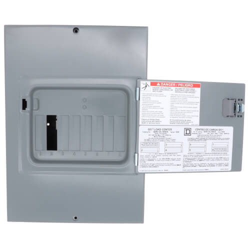 QO 12 Circuit Indoor Main Lug Load Center, 6 Space, 120/240V w/ Surface Mount Cover (100A)