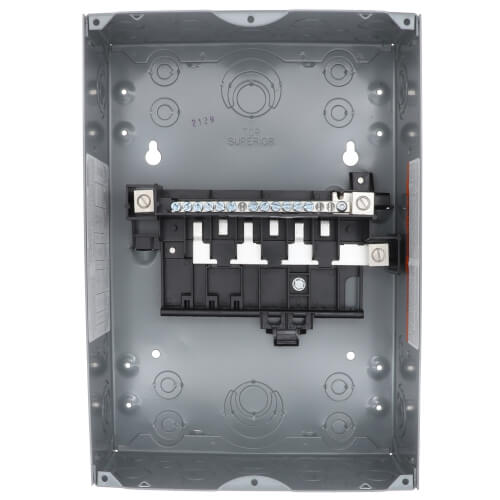 QO 12 Circuit Indoor Main Lug Load Center, 6 Space, 120/240V w/ Surface Mount Cover (100A)