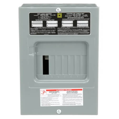 Main product image of QO 6 Space, 12 Circuit Indoor Load Center w/ Main Lugs & Surface Cover, 1 Phase, 120/240V (100A)