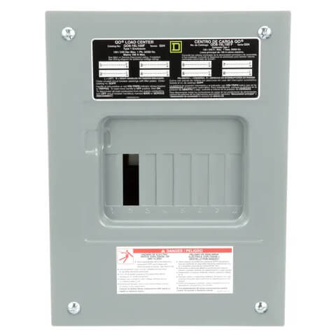 Main product image of QO 8 Space, 16 Circuit Indoor Load Center w/ Main Lugs & Flush Cover, 1 Phase, 120/240V (100A)