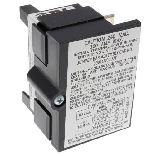 Square D Circuit Breaker Jumper Assembly QOU14100JBAF 