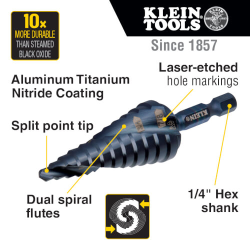 Main product image of 3-Piece Premium All-Purpose Quick-Release Step Bit Kit