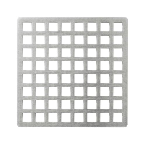 Main product image of 5" x 5" Squares Pattern Decorative Plate for Q 5, QD 5, QDB 5 (Satin Stainless)