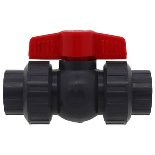 Main product image of 1" QTA PVC Compact Ball Valve w/ Socket and Threaded Ends (Gray)