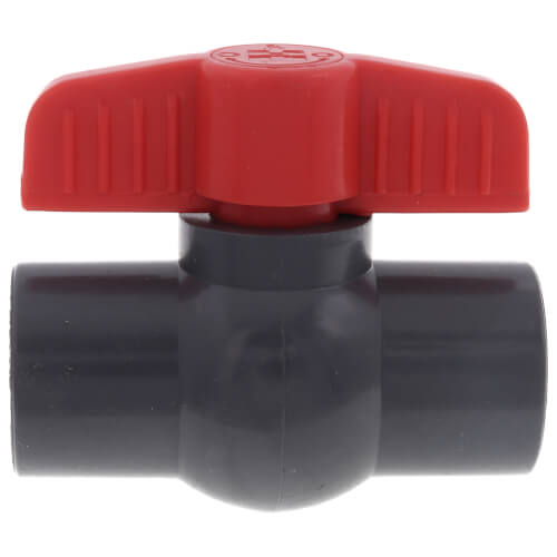 Main product image of 1/2" QVC SCH 80 PVC Compact Ball Valve w/ EPDM O-Ring - Gray (Threaded)