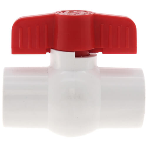 Main product image of 3/4" QVC SCH 40 PVC Compact Ball Valve w/ EPDM O-Ring - White (Socket)