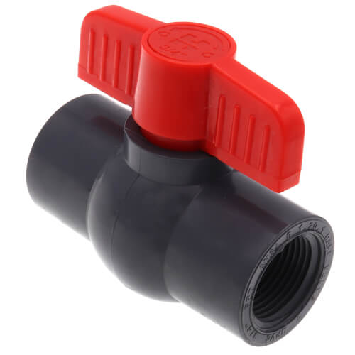 Main product image of 3/4" QVC SCH 80 PVC Compact Ball Valve w/ EPDM O-Ring - Gray (Threaded)