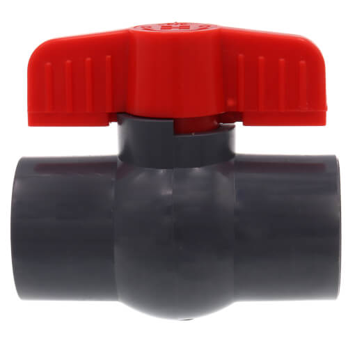 Main product image of 3/4" QVC SCH 80 PVC Compact Ball Valve w/ EPDM O-Ring - Gray (Threaded)