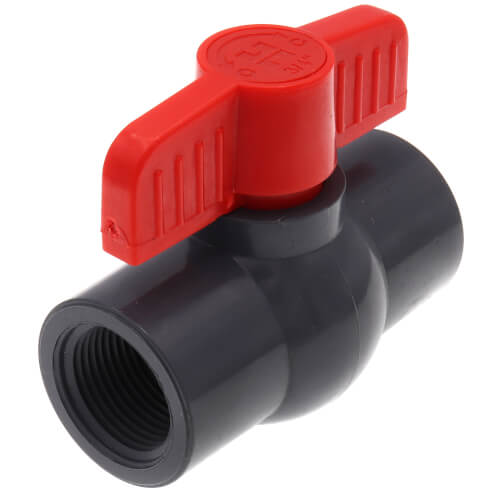 Main product image of 3/4" QVC SCH 80 PVC Compact Ball Valve w/ EPDM O-Ring - Gray (Threaded)
