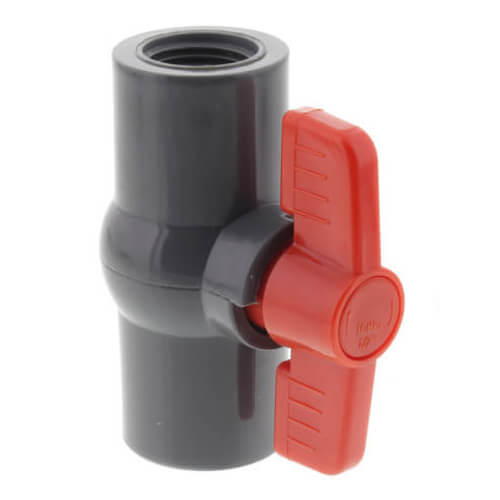 Main product image of 1" QVC SCH 80 PVC Compact Ball Valve w/ EPDM O-Ring - Gray (Socket)