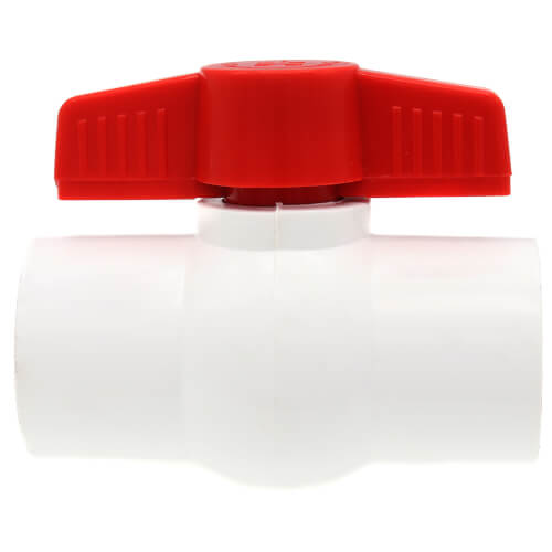 Main product image of 1" QVC SCH 40 PVC Compact Ball Valve w/ EPDM O-Ring - White (Socket)