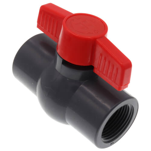 Main product image of 1" QVC SCH 80 PVC Compact Ball Valve w/ EPDM O-Ring - Gray (Threaded)