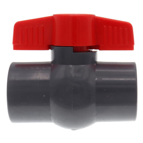 Main product image of 1" QVC SCH 80 PVC Compact Ball Valve w/ EPDM O-Ring - Gray (Threaded)