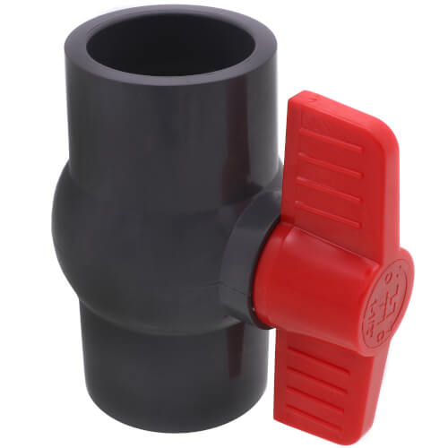 Main product image of 1-1/2" QVC SCH 80 PVC Compact Ball Valve w/ EPDM O-Ring - Gray (Socket)