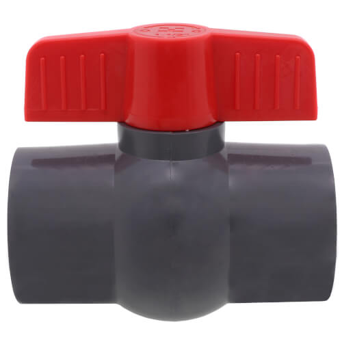 Main product image of 1-1/2" QVC SCH 80 PVC Compact Ball Valve w/ EPDM O-Ring - Gray (Socket)