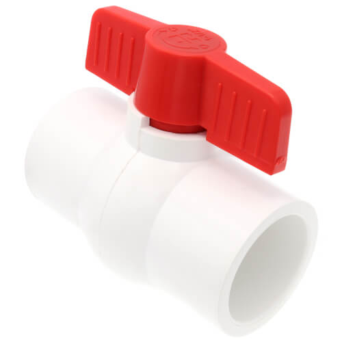 Main product image of 1-1/2" SCH 40 QVC PVC Compact Ball Valve w/ EPDM O-Ring - White (Socket)