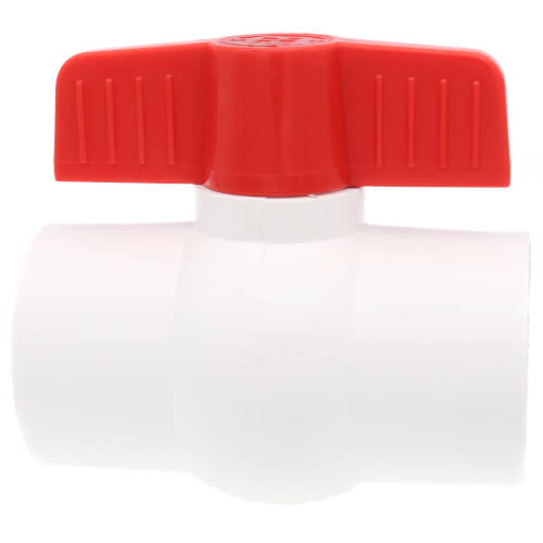 Main product image of 1-1/2" SCH 40 QVC PVC Compact Ball Valve w/ EPDM O-Ring - White (Socket)