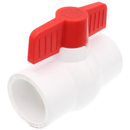 Main product image of 1-1/2" SCH 40 QVC PVC Compact Ball Valve w/ EPDM O-Ring - White (Socket)