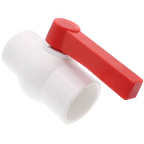 Main product image of 2-1/2" QVC SCH 40 PVC Compact Ball Valve w/ EPDM O-Ring - White (Socket)