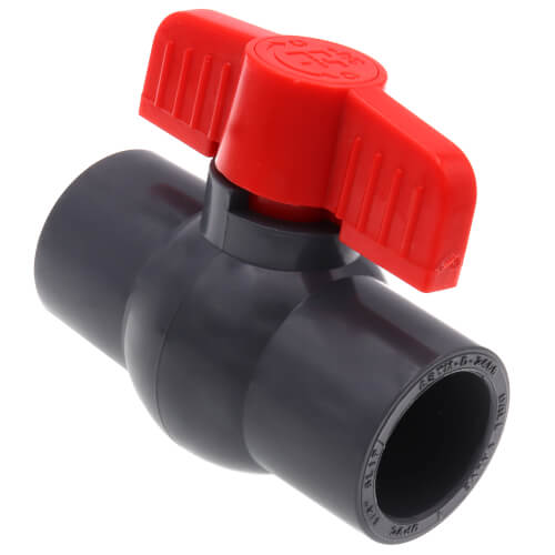 Main product image of 4" QVC SCH 80 PVC Compact Ball Valve w/ EPDM O-Ring - Gray (Threaded)