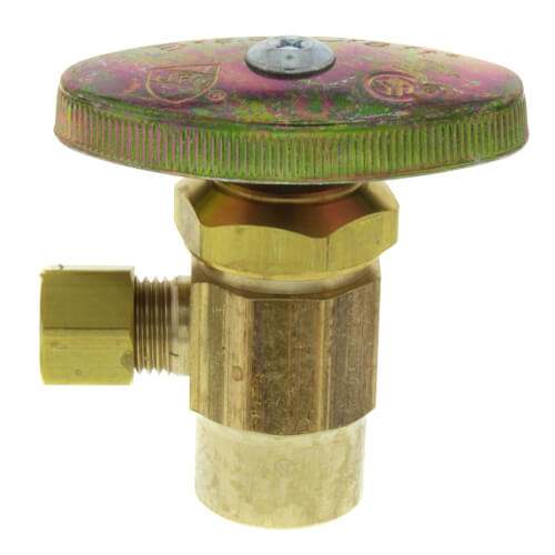 Main product image of 1/2" Nom. Sweat x 1/4" O.D. Compression Stop Valve, Lead Free (Rough Brass)