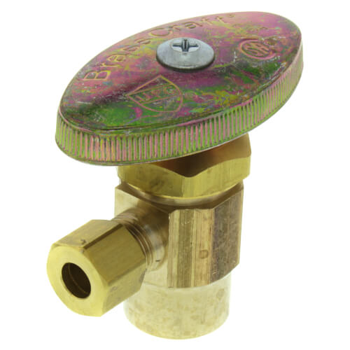 Main product image of 1/2" Nom. Sweat x 1/4" O.D. Compression Stop Valve, Lead Free (Rough Brass)