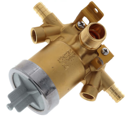 Main product image of MultiChoice Valve Body Only w/ PEX Inlet & 1/2" Universal Male Thread Outlets, Screwdriver Stops, R10000-PXWS