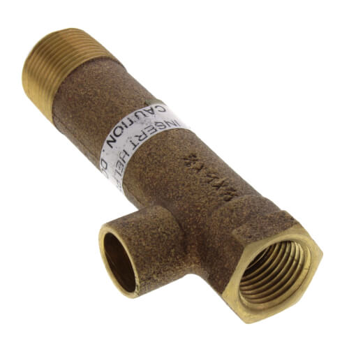 Main product image of 3/4" x 1/2" x 1/2" Male Long x Female x Copper Tee (Lead Free)