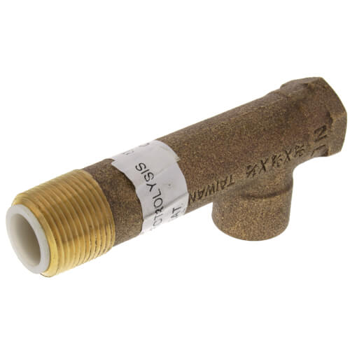 Main product image of 3/4" x 1/2" x 3/4" Male Long x Female x Copper Tee (Lead Free)