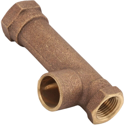 Main product image of 3/4" x 1/2" x 3/4" Female Long x Female x Copper Tee (Lead Free)