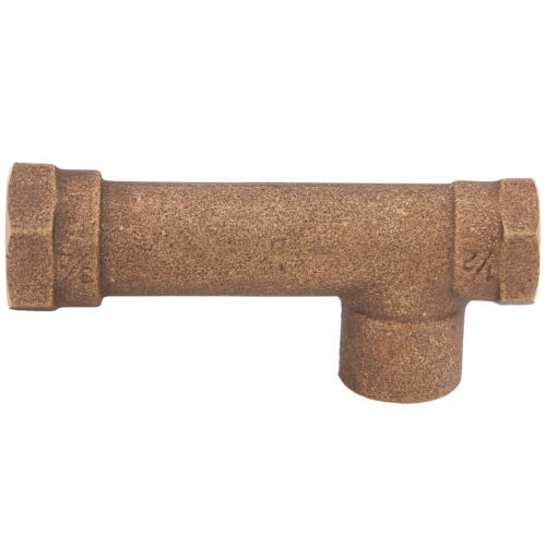 Main product image of 3/4" x 1/2" x 3/4" Female Long x Female x Copper Tee (Lead Free)