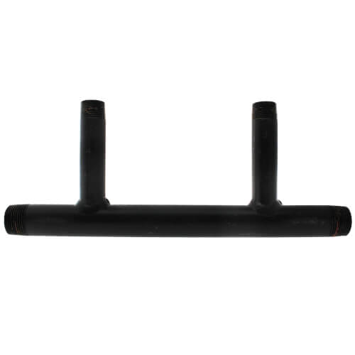 Main product image of 1" Black Steel Boiler Header with 3/4" Outlets (2 Branches)