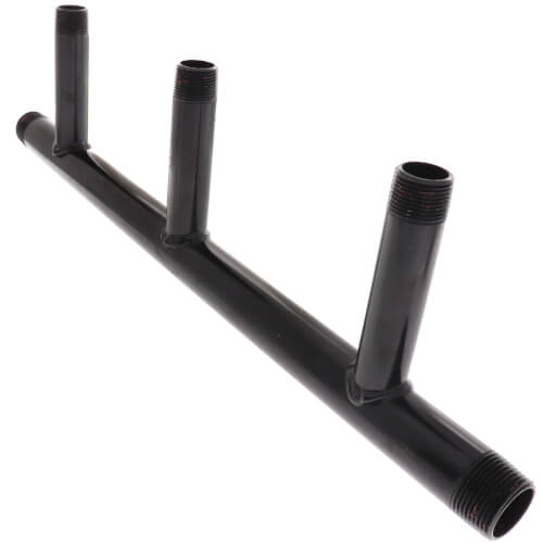 Main product image of 1" Black Steel Boiler Header with 3/4" Outlets (3 Branches)